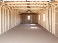 14x40 Peak Style One-Car Garage Interior From Pine Creek Structures